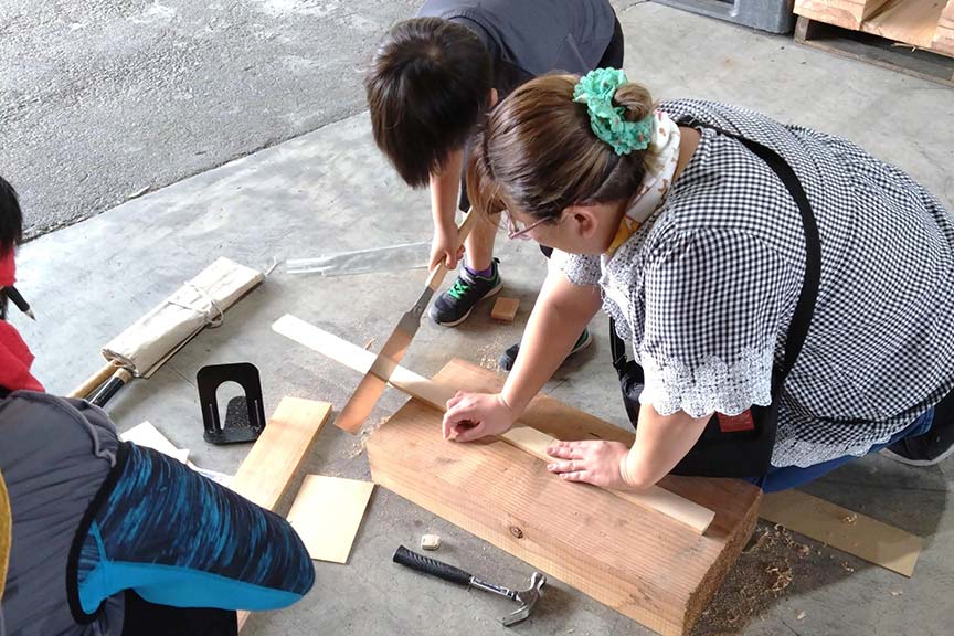 夏休み親子木工教室